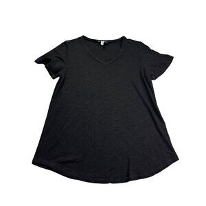 Jessica Simpson V-Neck Burnout T-Shirt Womens Size S Black